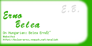 erno belea business card